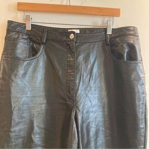 WILFRED Sz 16 Vegan Leather High Rise  Pockets Pants By Aritzia - Picture 11 of 11